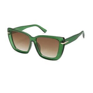 💫 Green Oversized Cat Eye Womens Retro Vintage 70s Trendy Stylish Shade